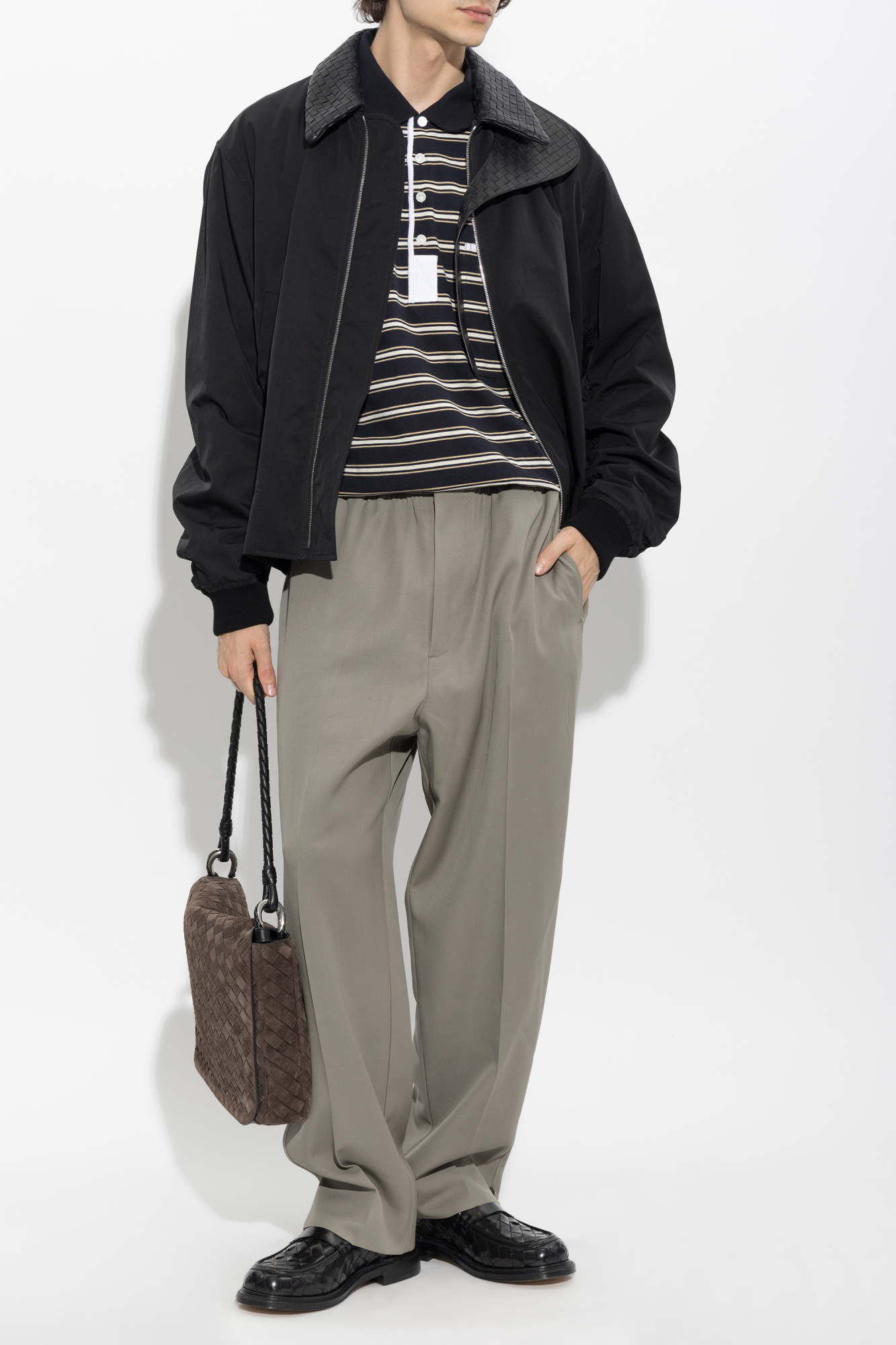 Bottega Veneta Jacket with leather collar | Men's | Vitkac